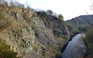 Cliffs at Hollybush Quarry