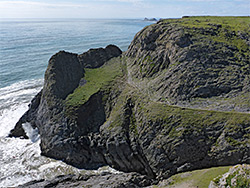Rugged cliffs