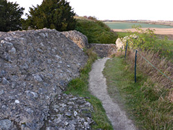 Wall and path