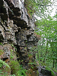 Irregular cliff