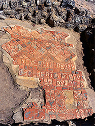 Tiles with inscription