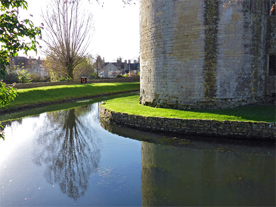 Calm water of the castle moat