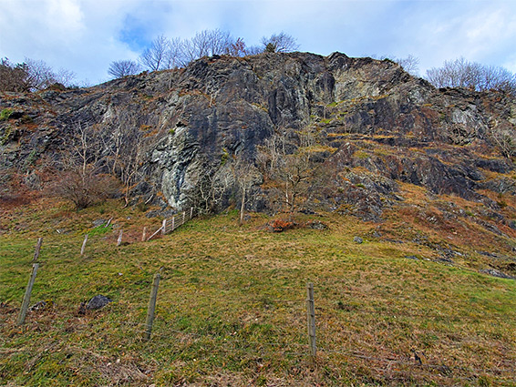 Dark rocks in the old quarry