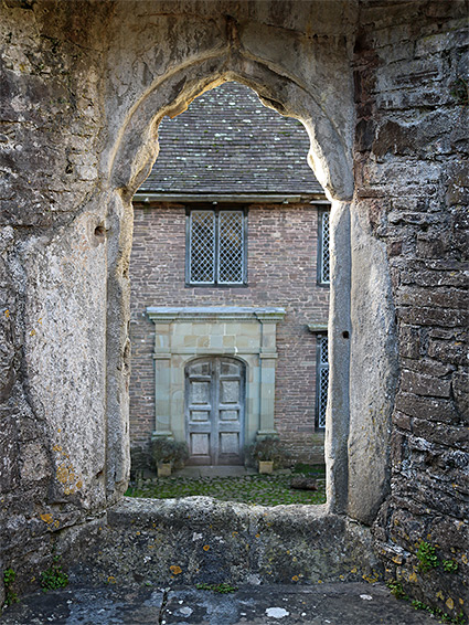 Window frame in the east range of the court