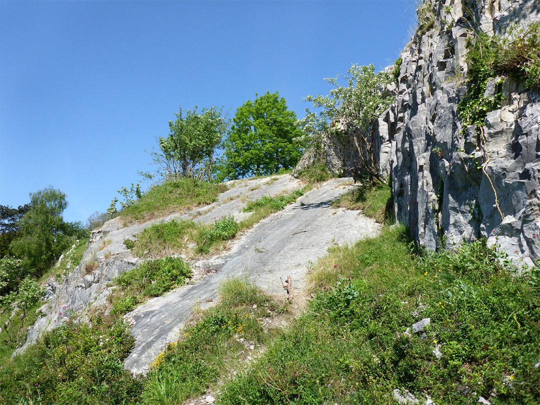 Cliff and slope
