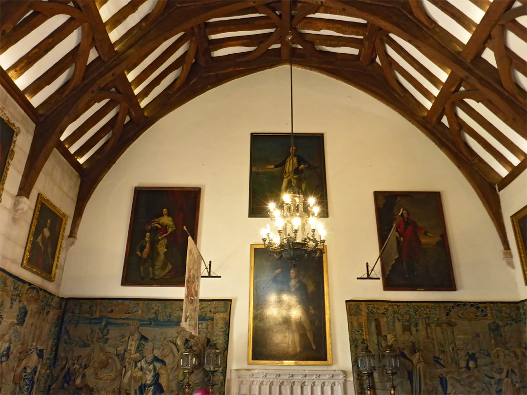 Great hall, south wall