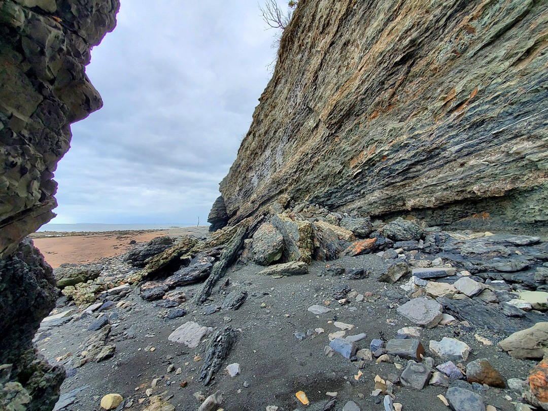 Crumbling cliff