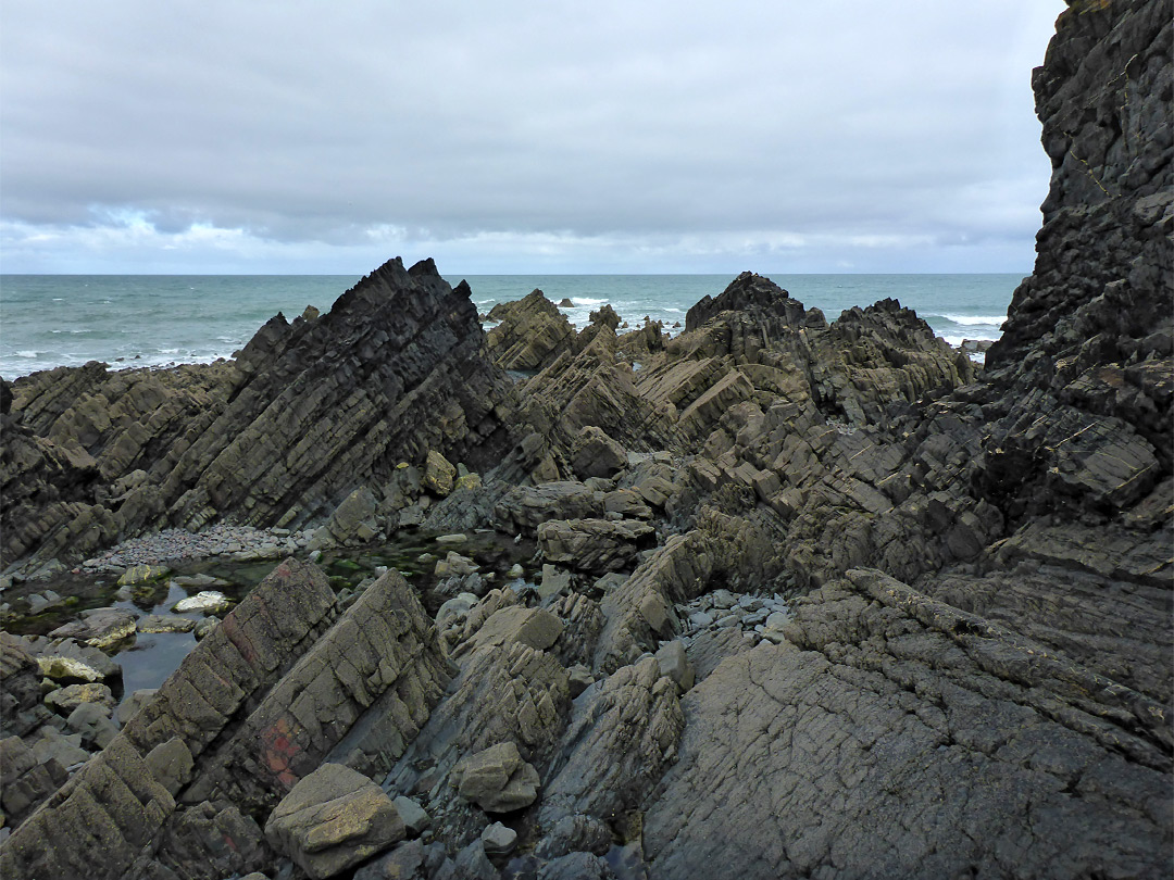 Grey and brown rocks