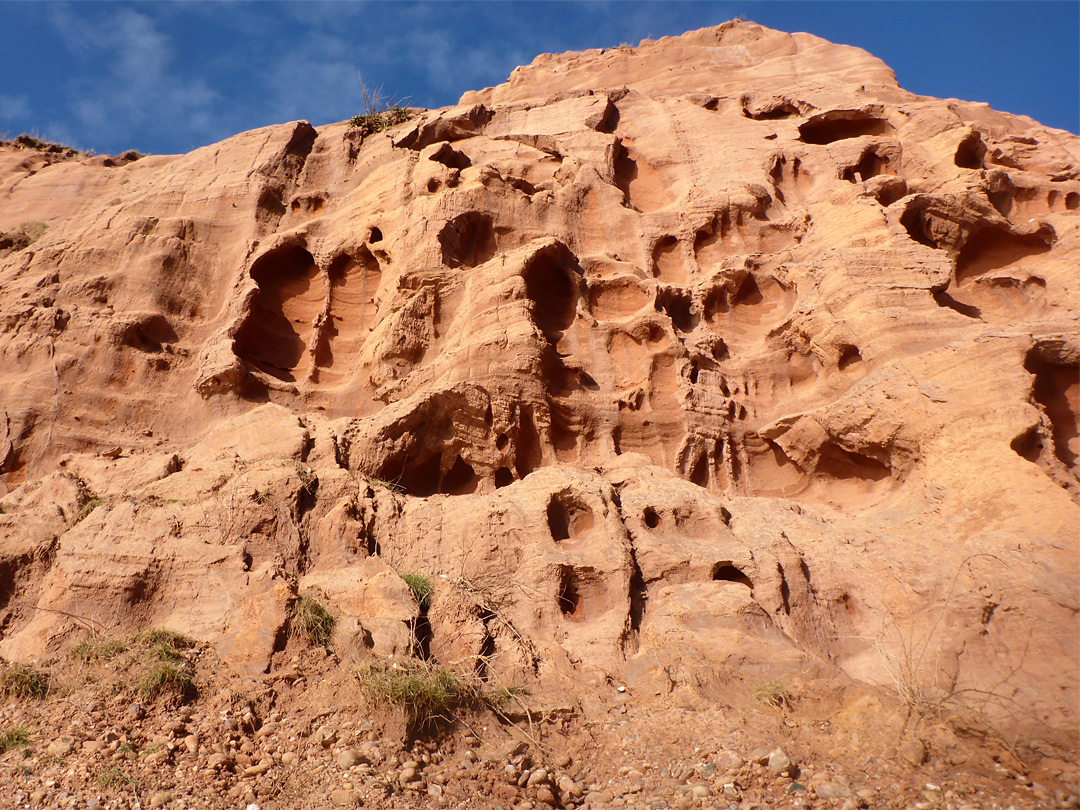 Eroded cliff face