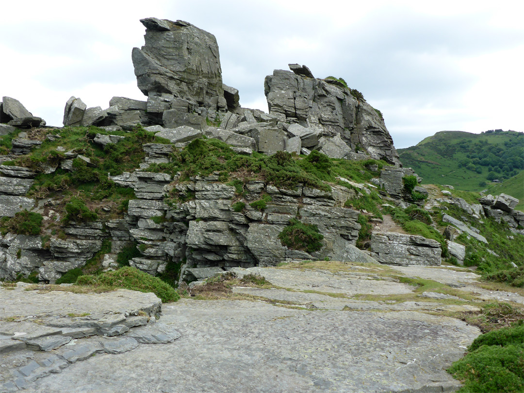 Terrace and cliff