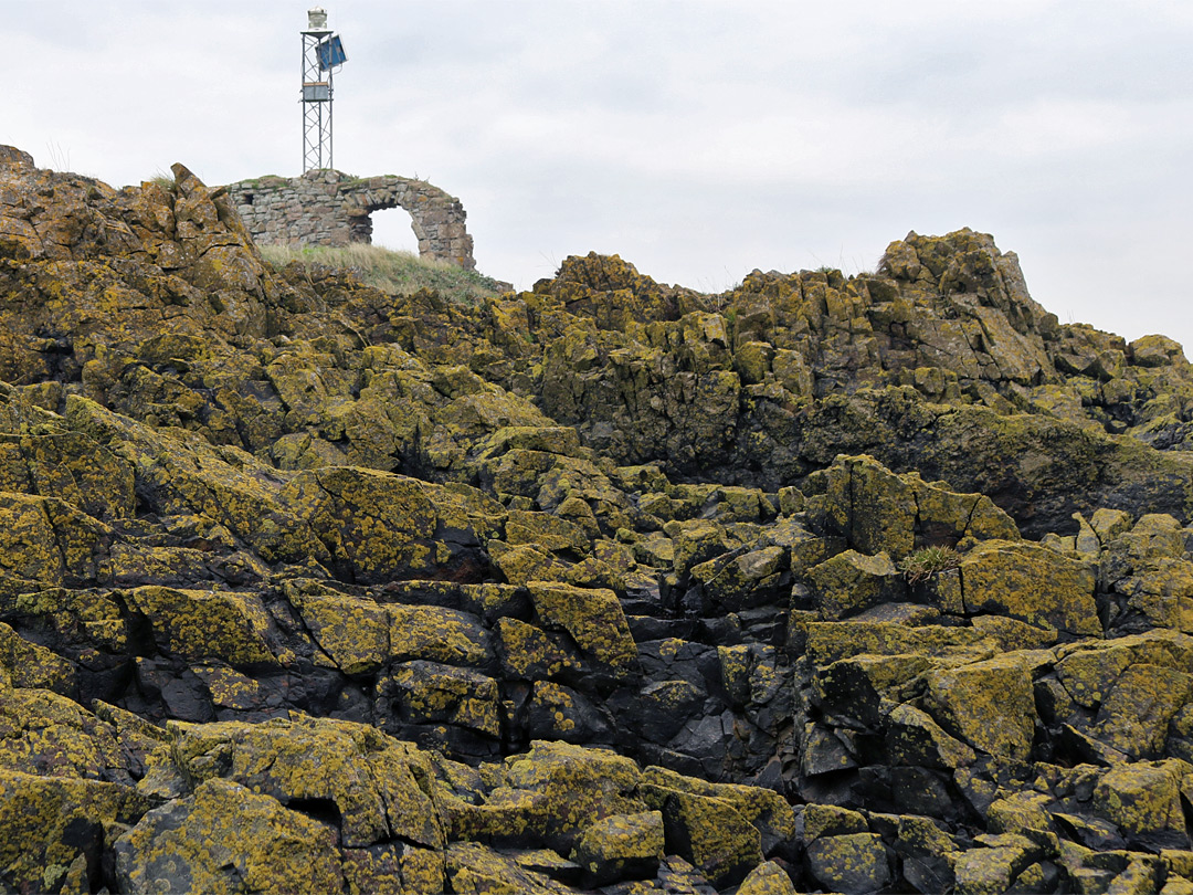 Lichen-covered rocks