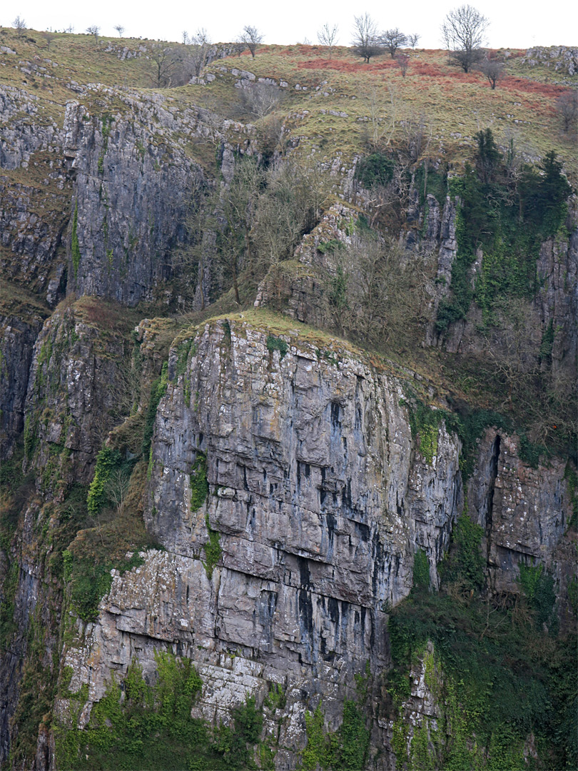 Streaked cliff