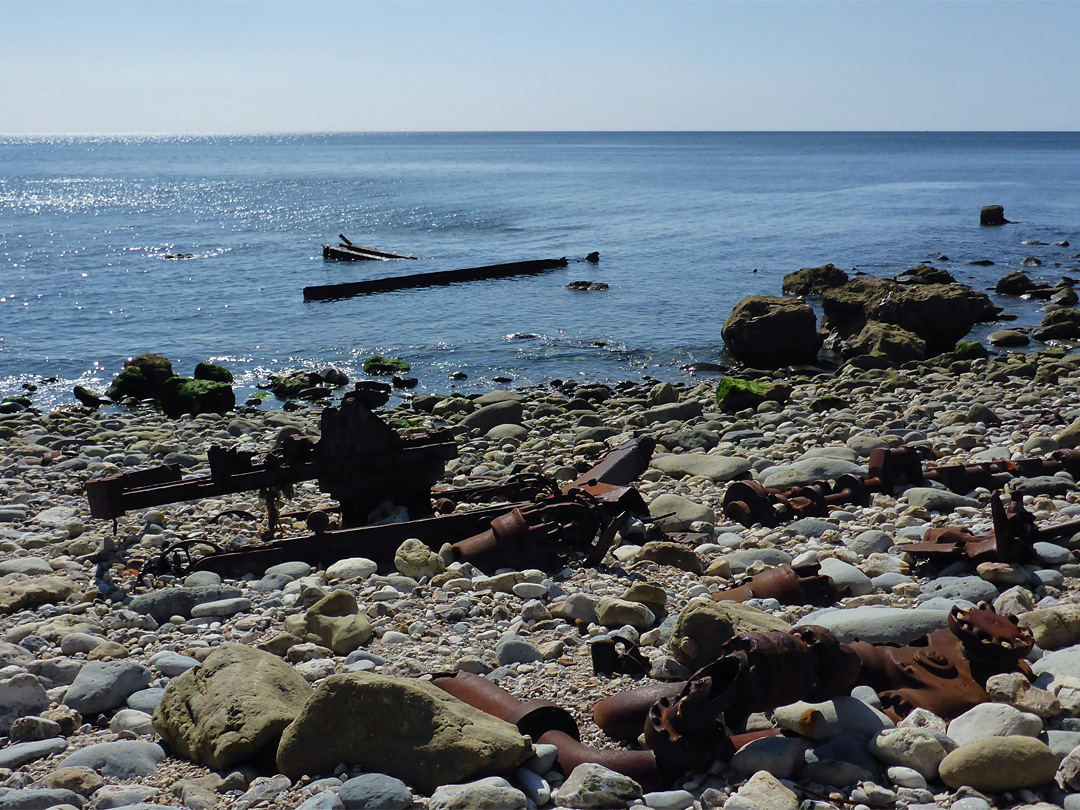 Semi-submerged debris