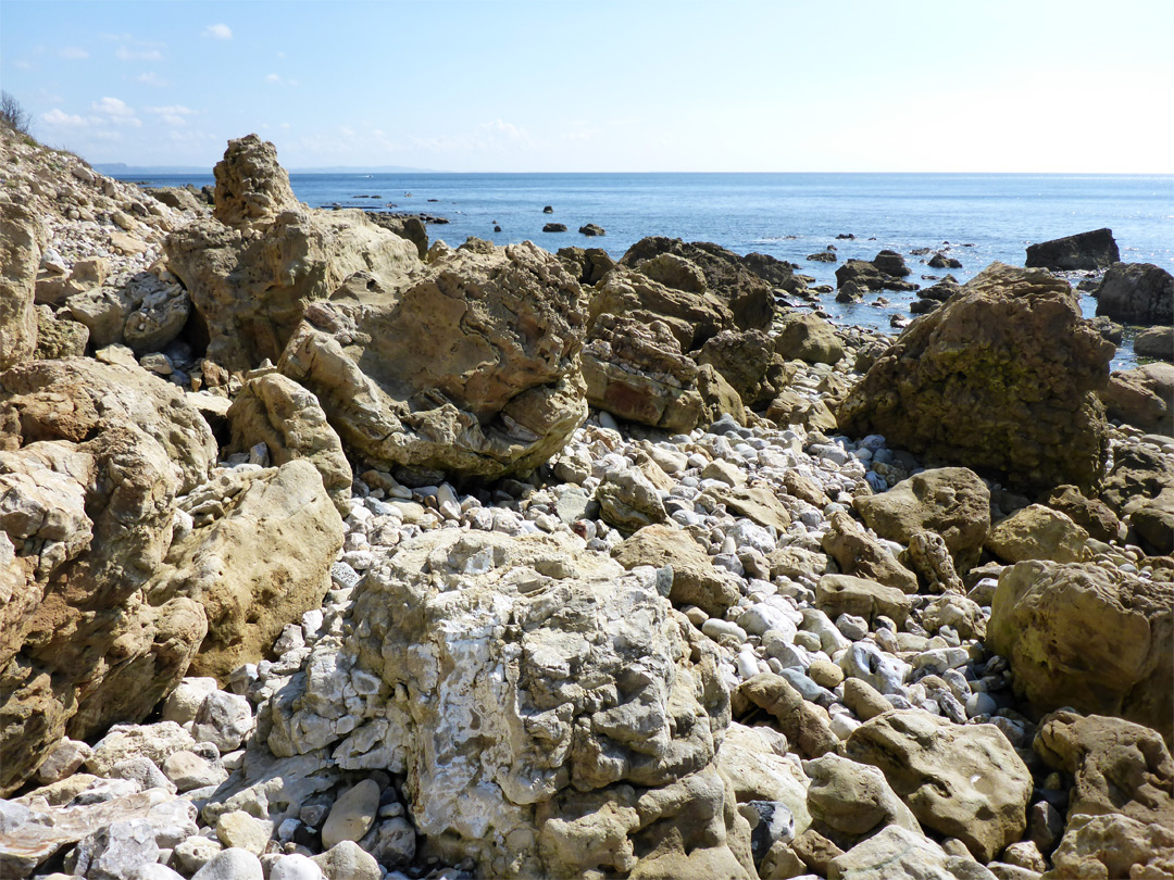 Boulders at low tide