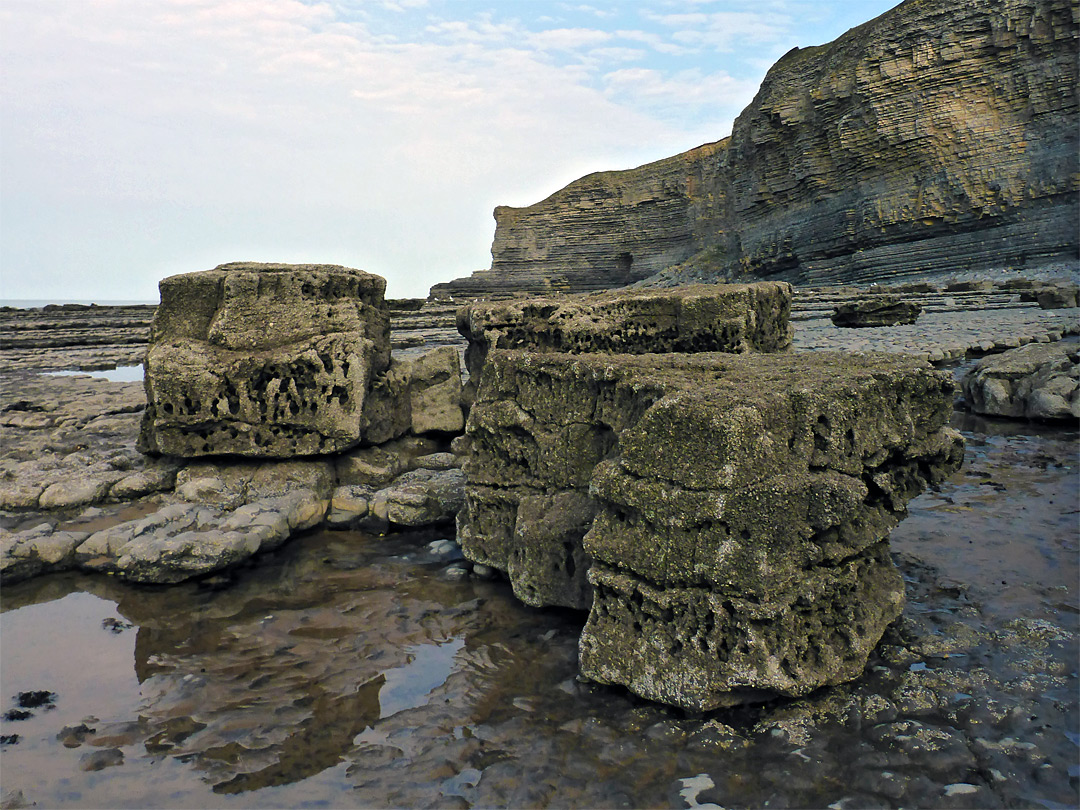 Rocks below Craig y Beiri