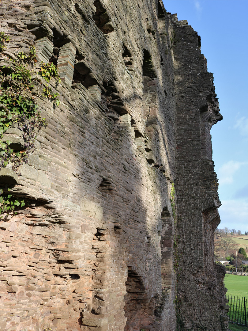 Wall of the rectangular tower