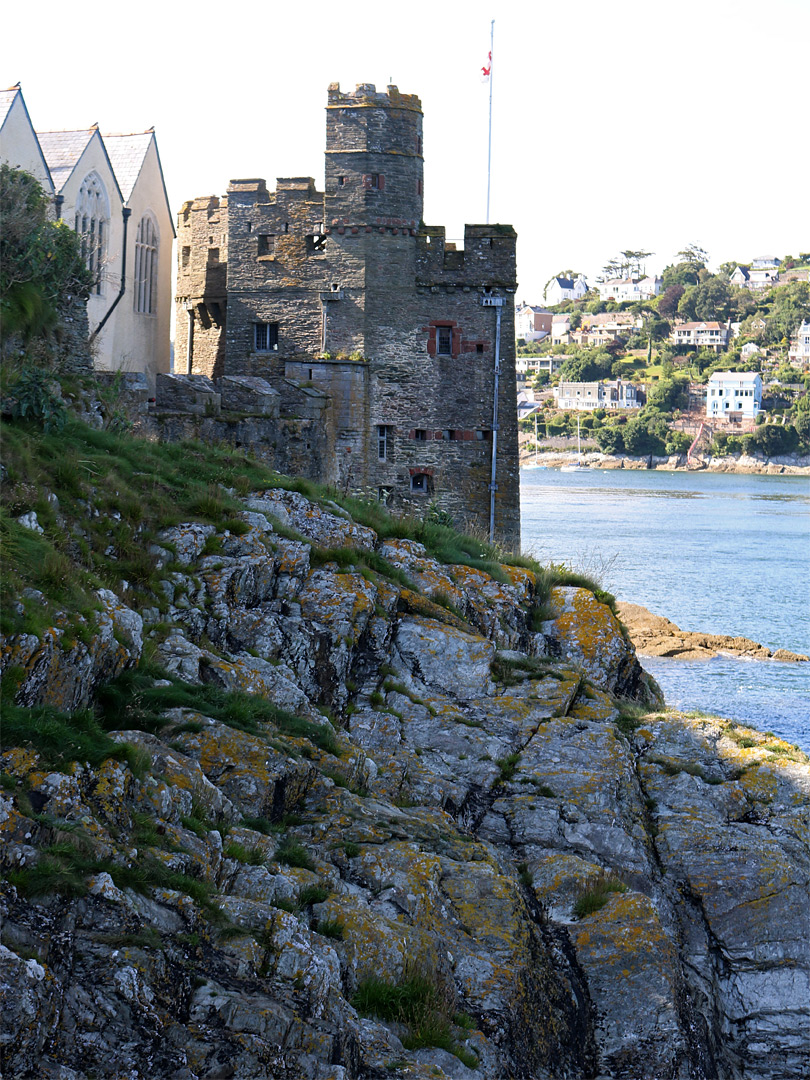 Rocks below the gun tower