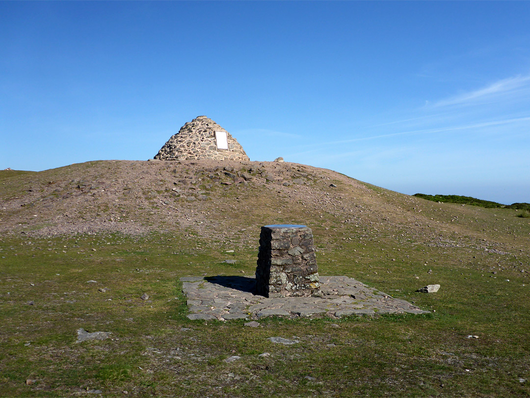 Summit cairn and orientation plaque