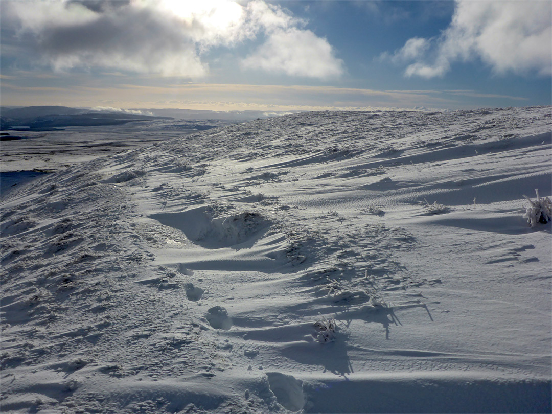 Snow near the summit