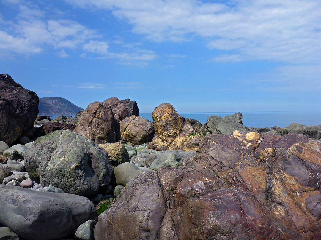 Colourful boulders