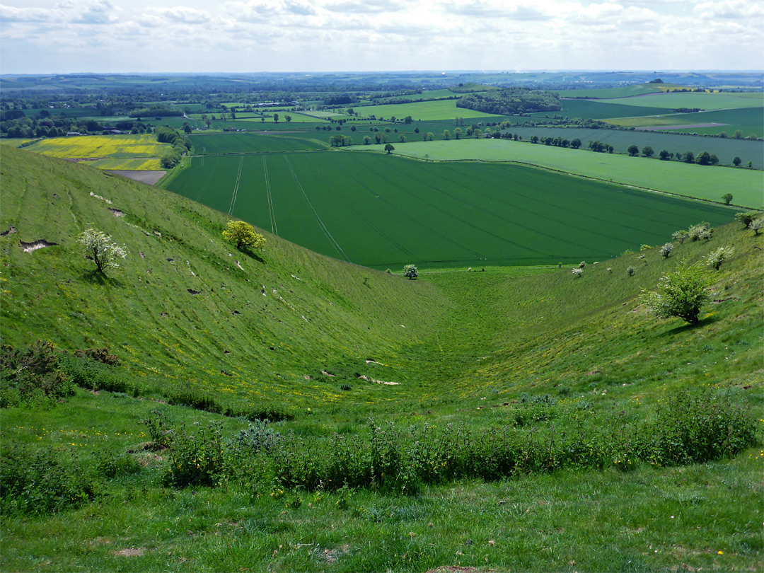 Shallow valley