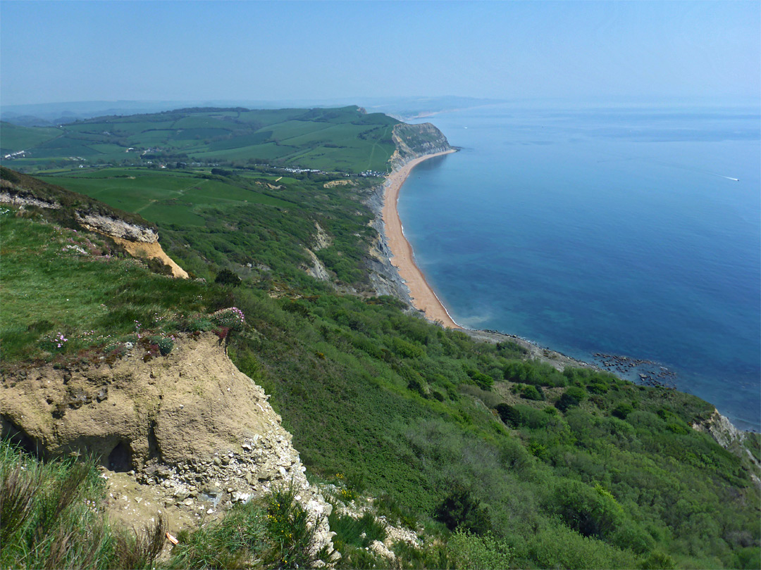 Golden Cap - view east