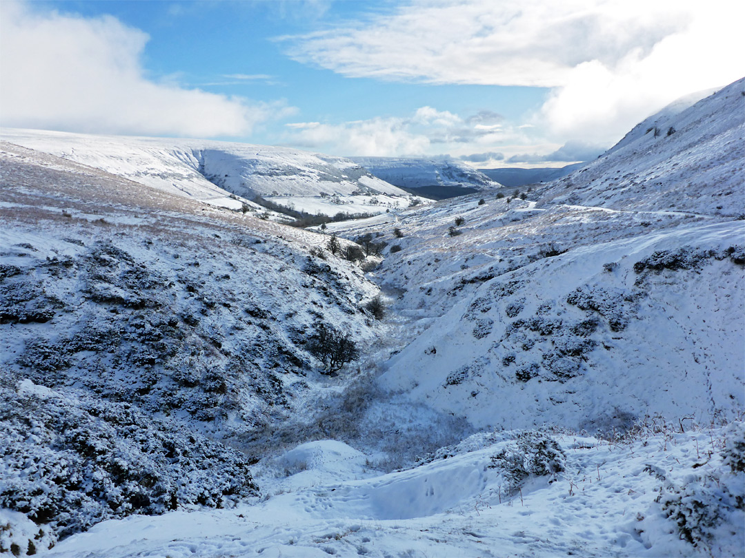 Upper end of the valley