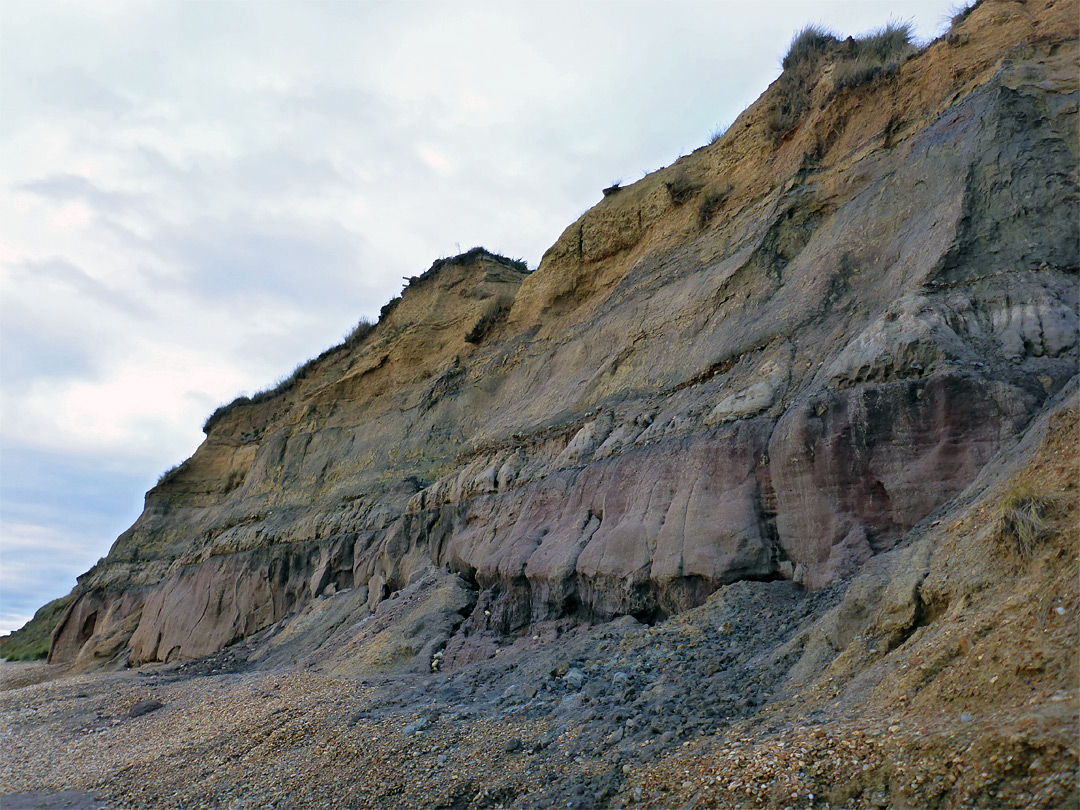 Layered cliff