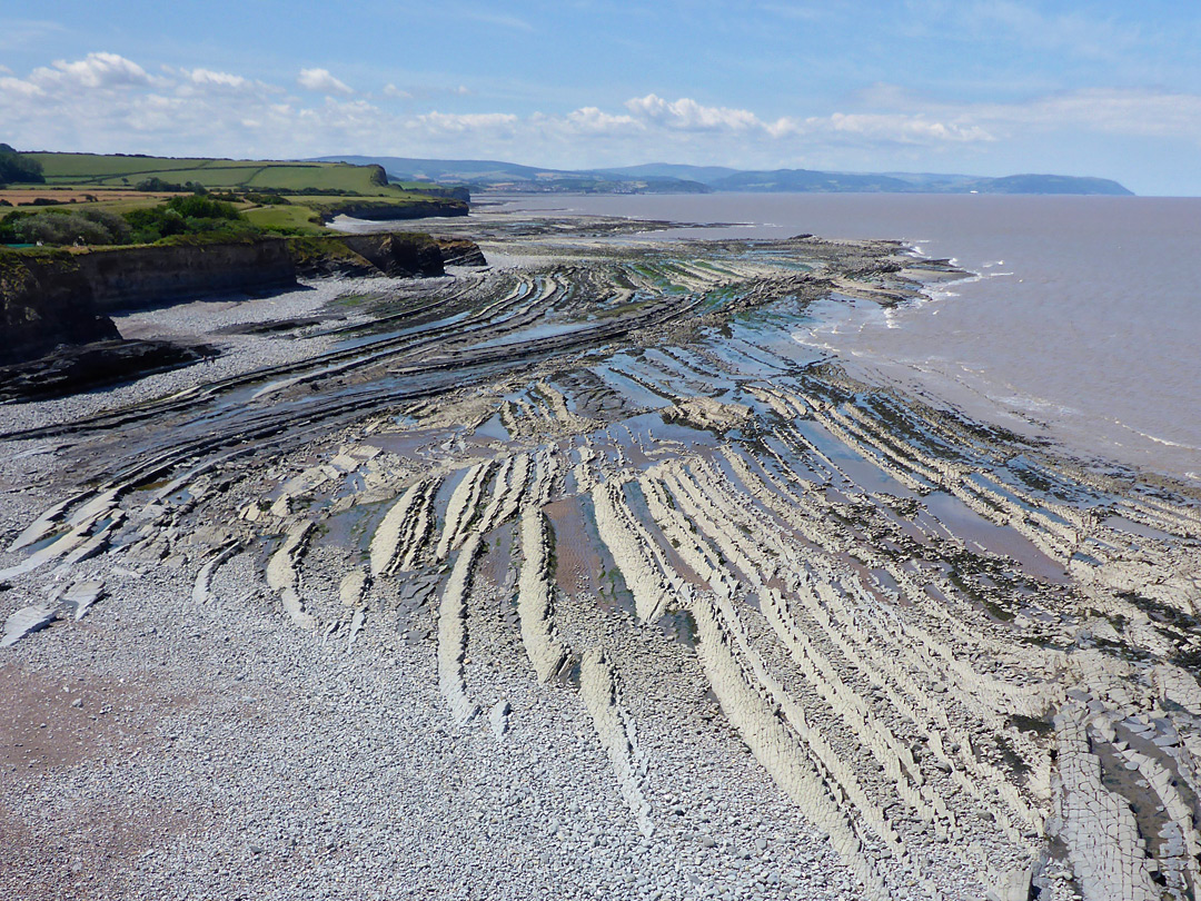 Terraces at low tide