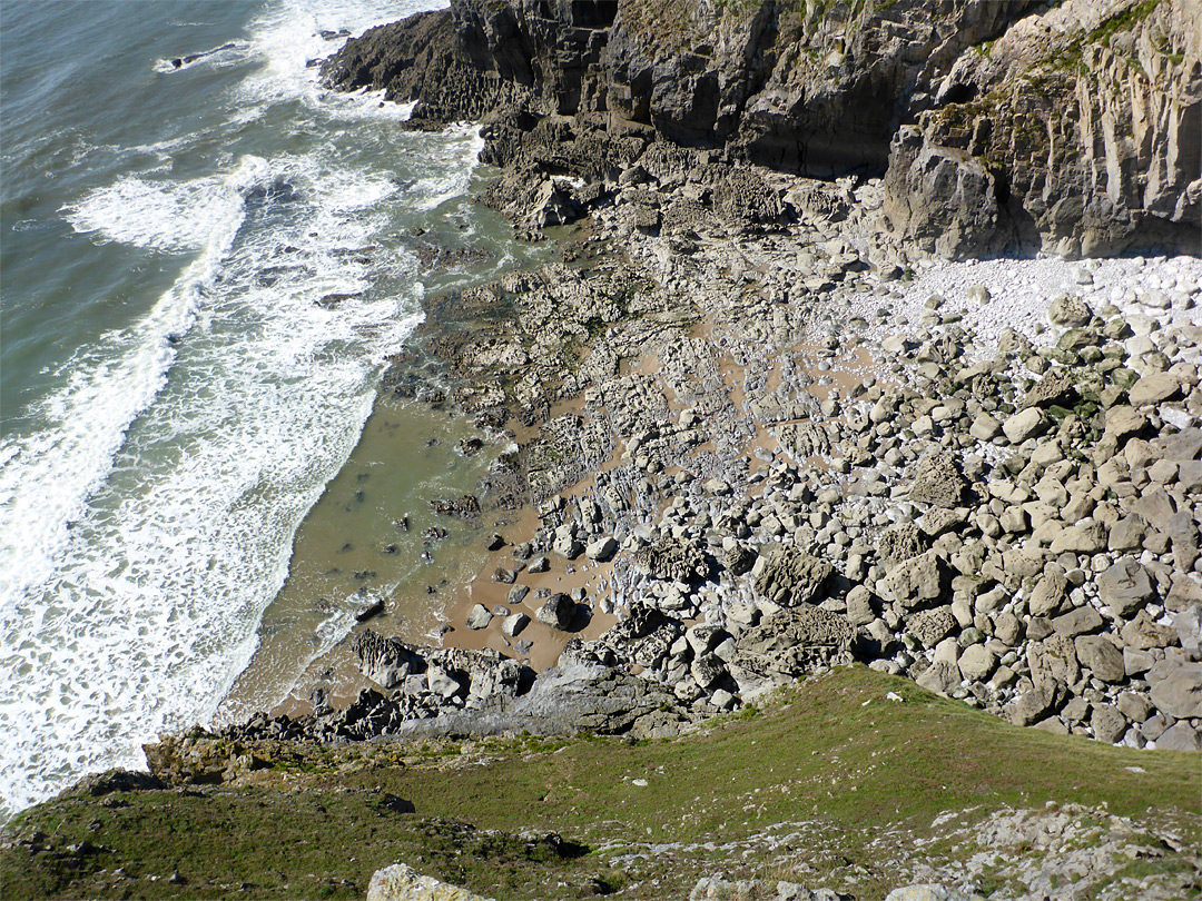 Rock and sand beach