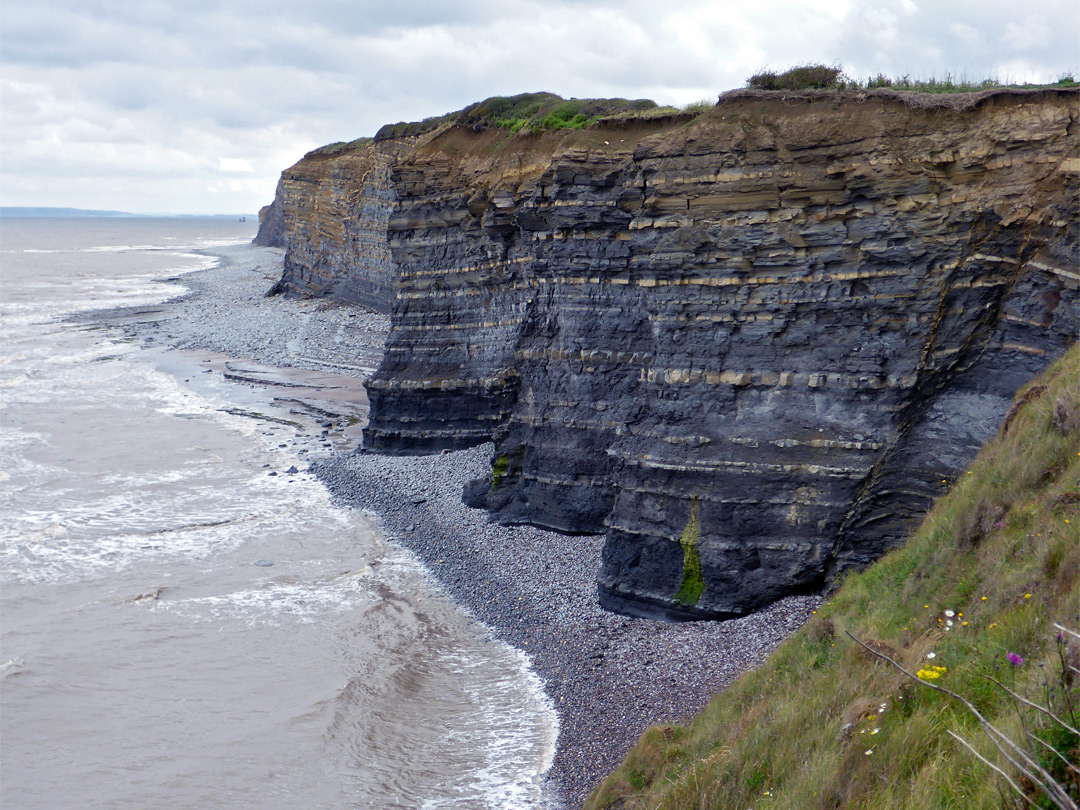 Dark grey cliff