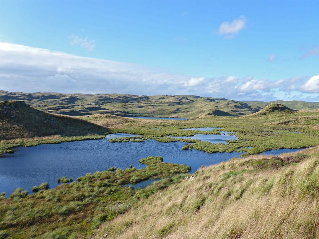 Hills around a pond