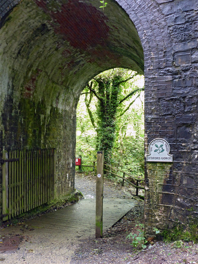 Path under a railway