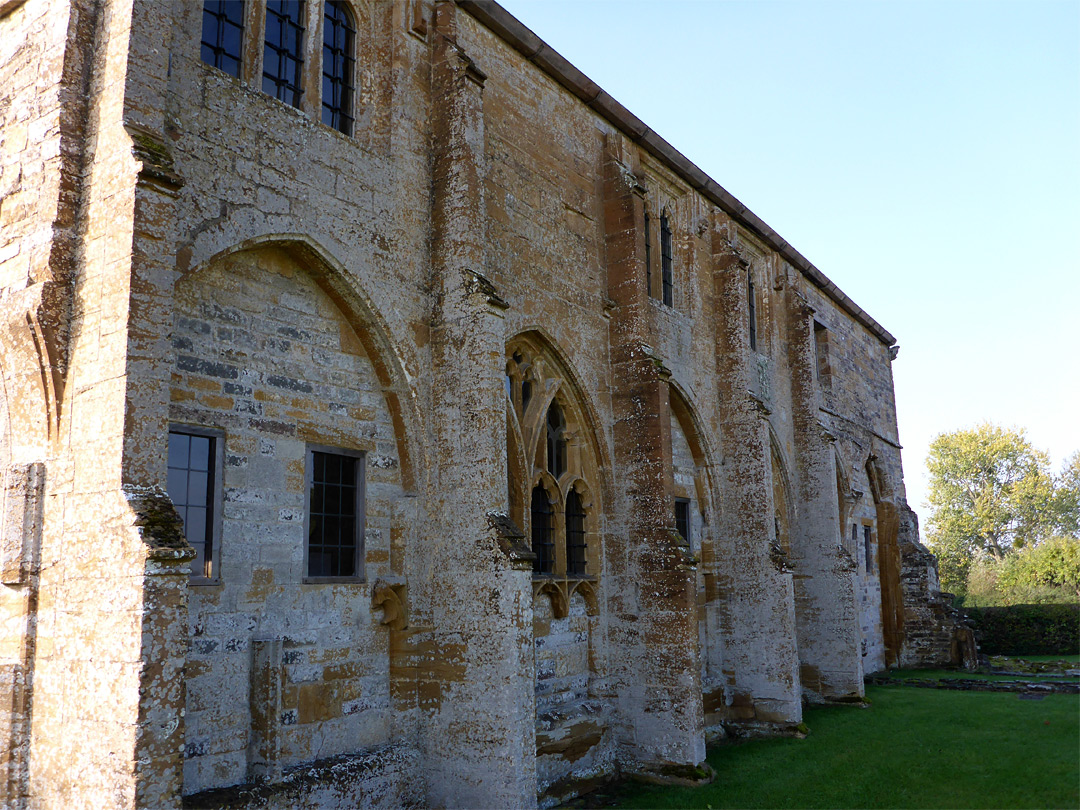 North cloister wall