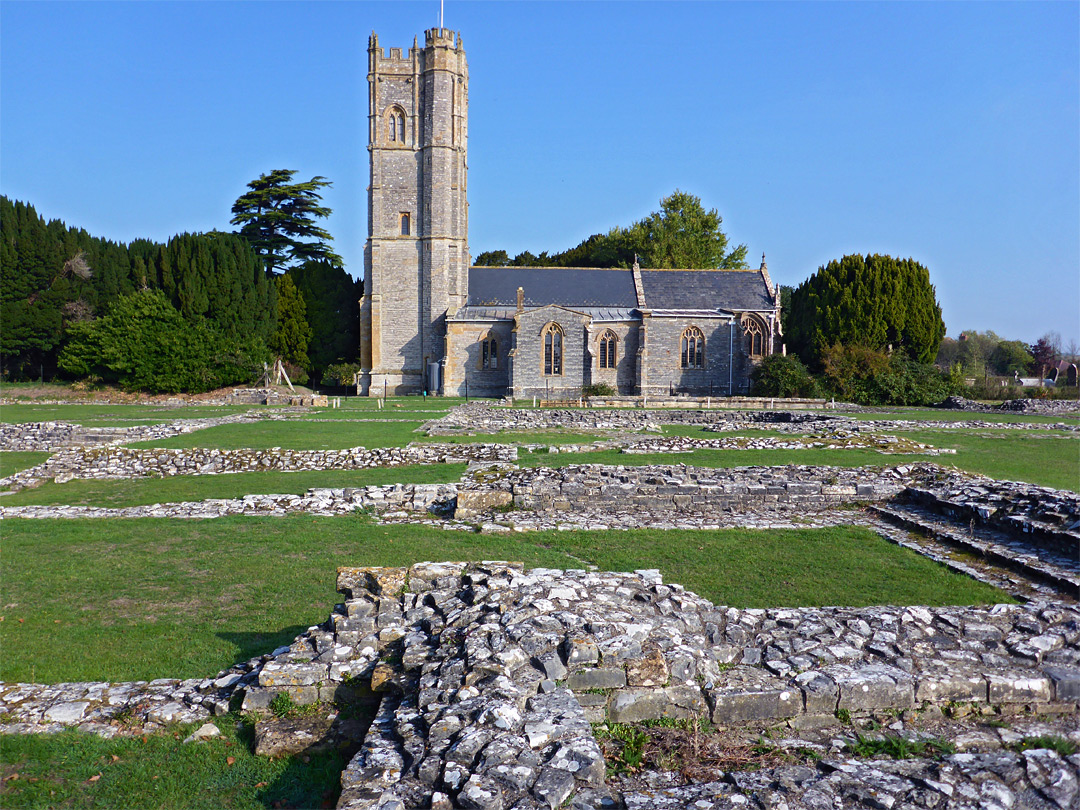 Foundations of the abbey church