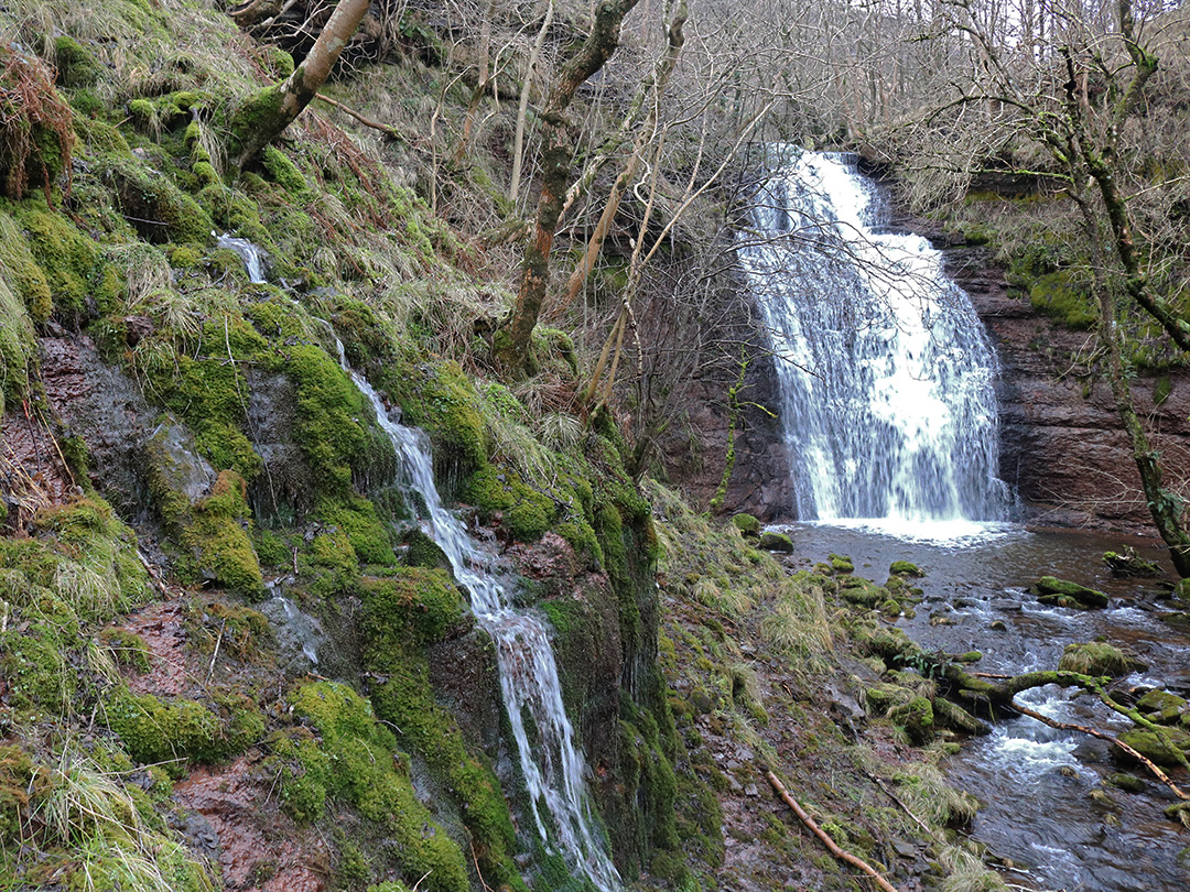 Large and small waterfall