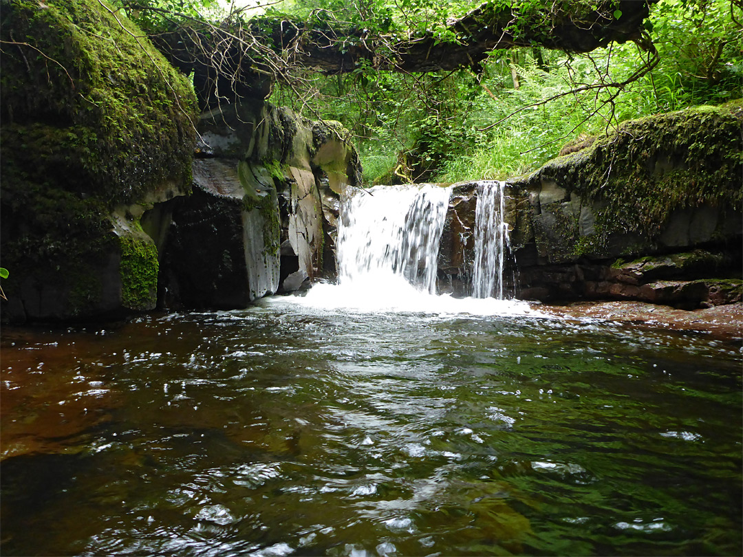 Rock-lined pool