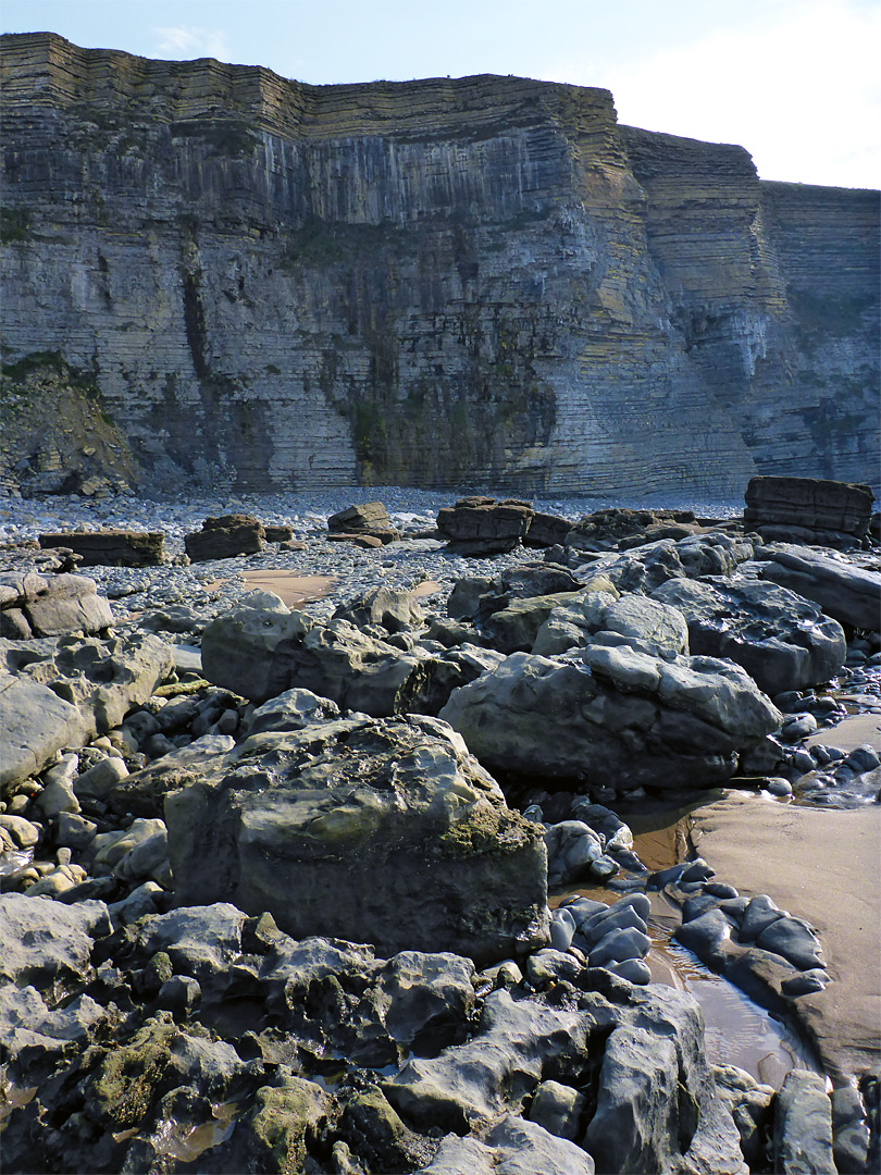 Wave-carved boulders