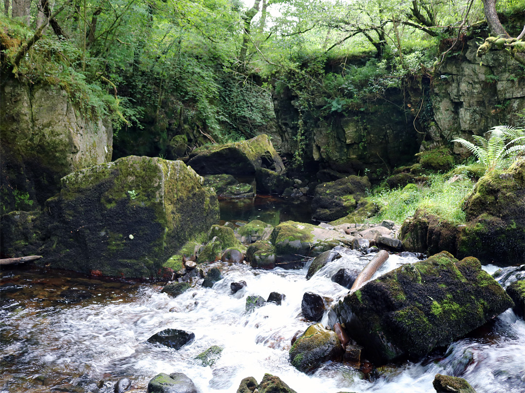 Boulders and cliffs