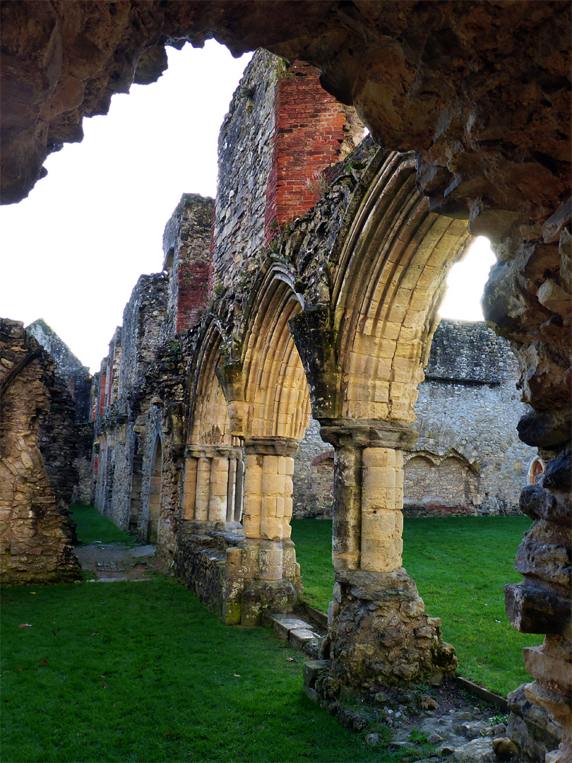 Front wall of the chapter house