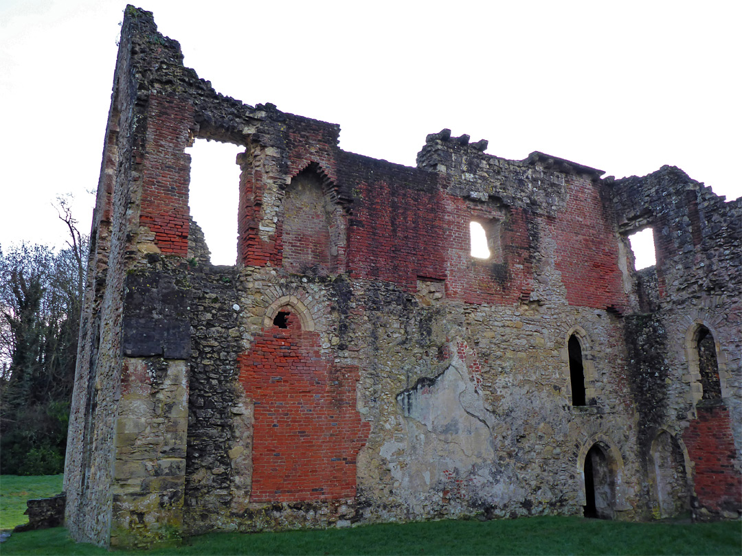 North wall of the infirmary