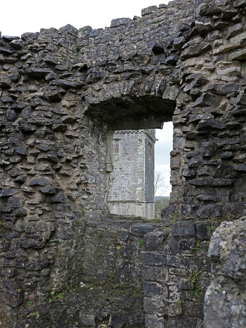 Window in the gatehouse tower