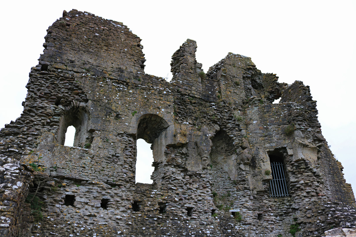 Windows and fireplace