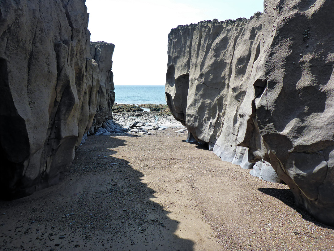 Narrow beach