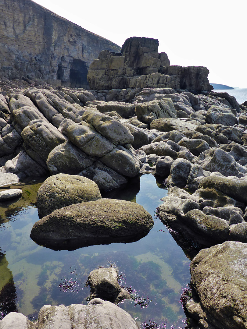 Pool and rock formation