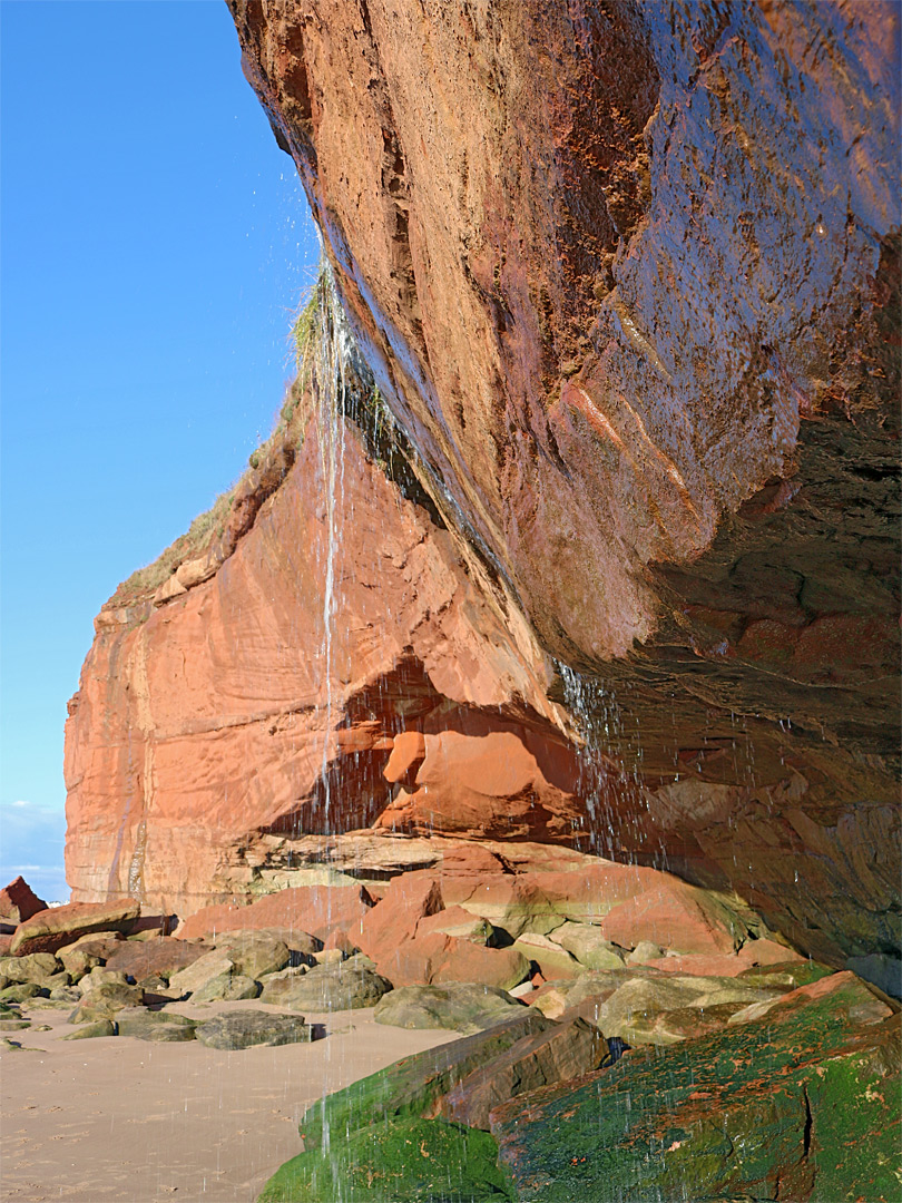 Cliff and waterfall