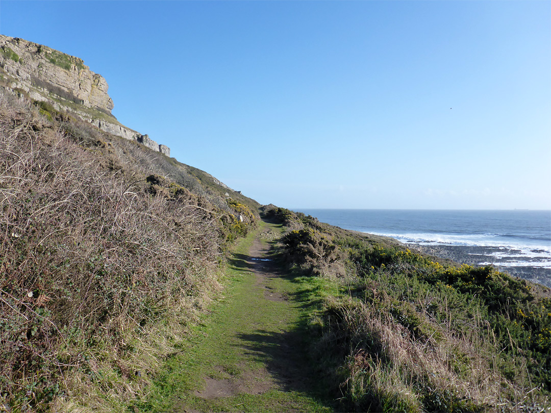 Path below cliffs