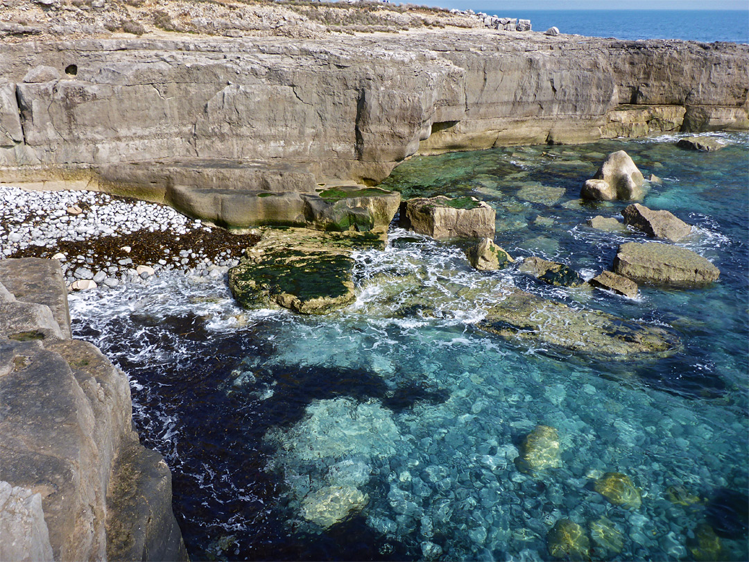 Cliff and beach