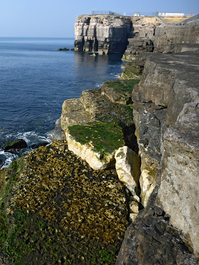 Cliffs to the west