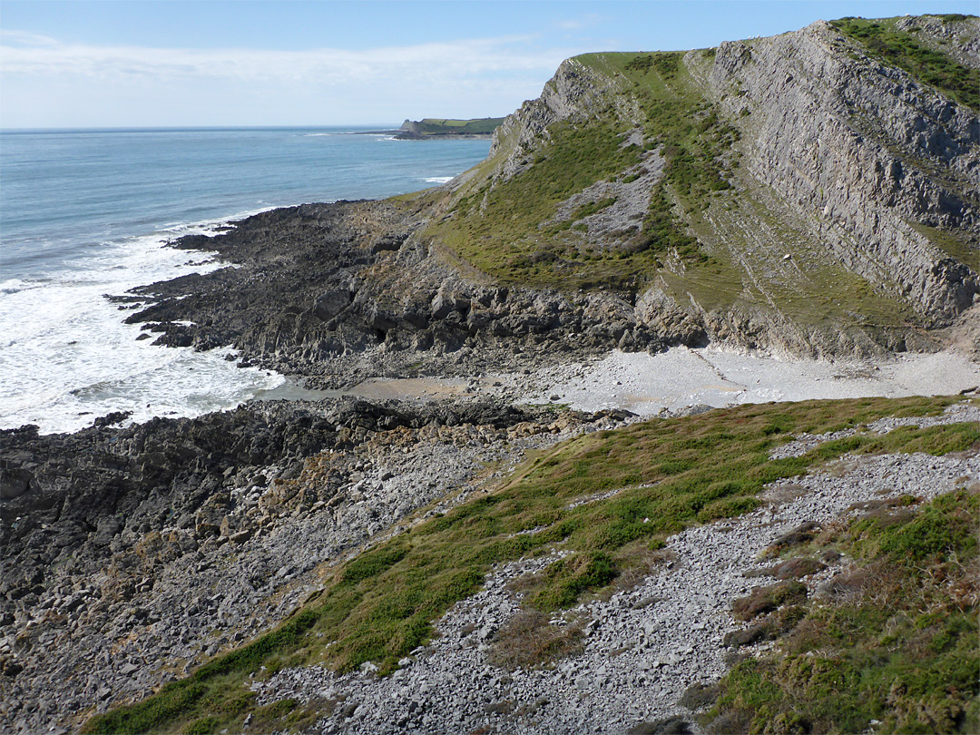 Inclined limestone layers